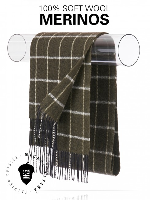 SLIGACHAN-KILT, длиный ШАРФ из мягчайшей шерсти MERINOS из пряжи средней тяжести, коллекционная линия CONFRONTATION (Собственный Взгляд) FT.W220_VN-2017-15/MUD
